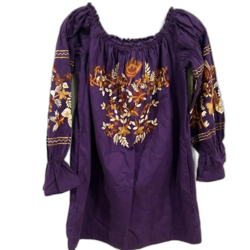 Free People Fleur De Jour Cotton Embroidered Mini Dress - Size XS - NWT